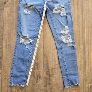 Levi's 721 High Rise Skinny Distressed Ripped Blue Women's Jeans Size 27